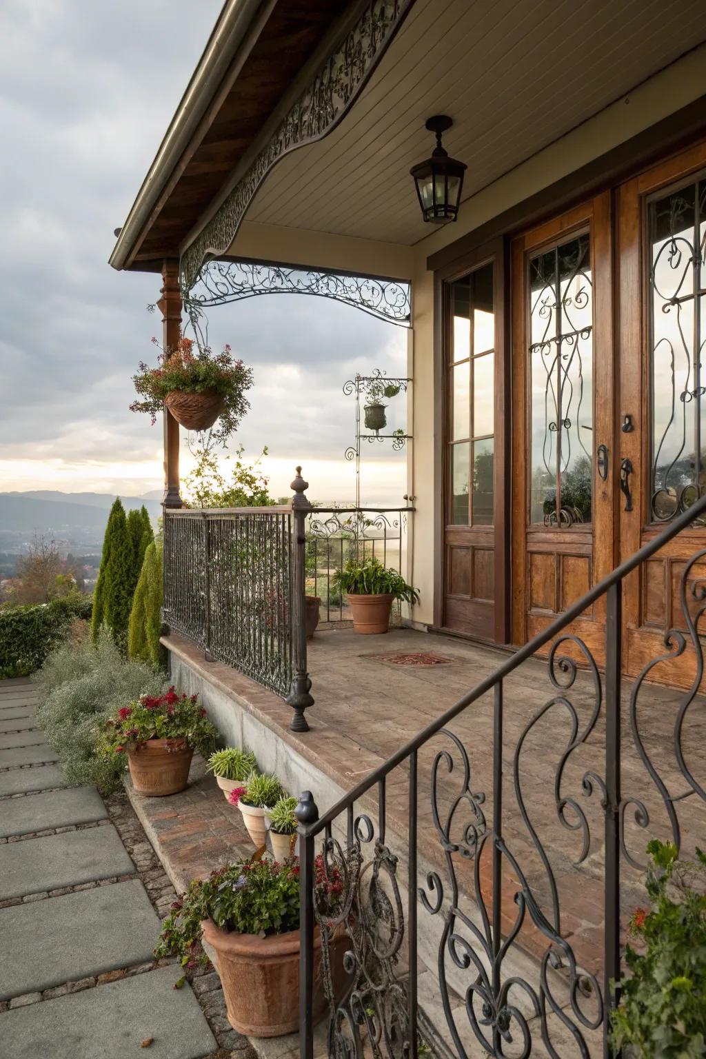 Metal borders with a worn finish for an old-world charm.