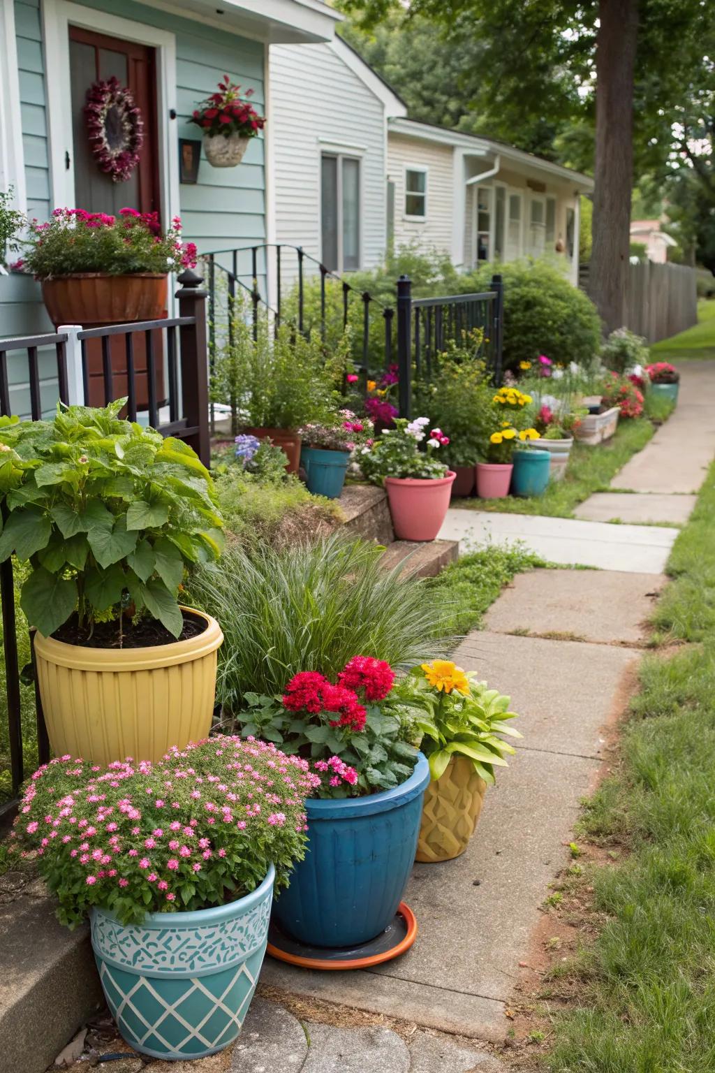 Holders and potting add flair and versatility to xeriscaping.
