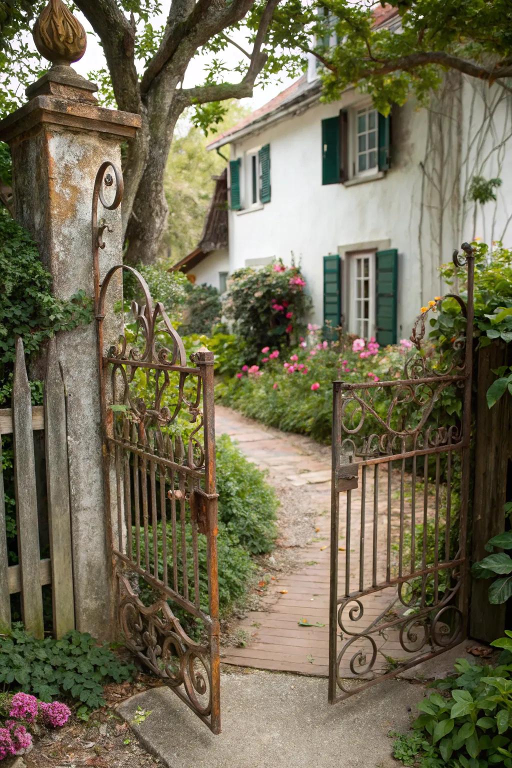 A gate with timeless charm.