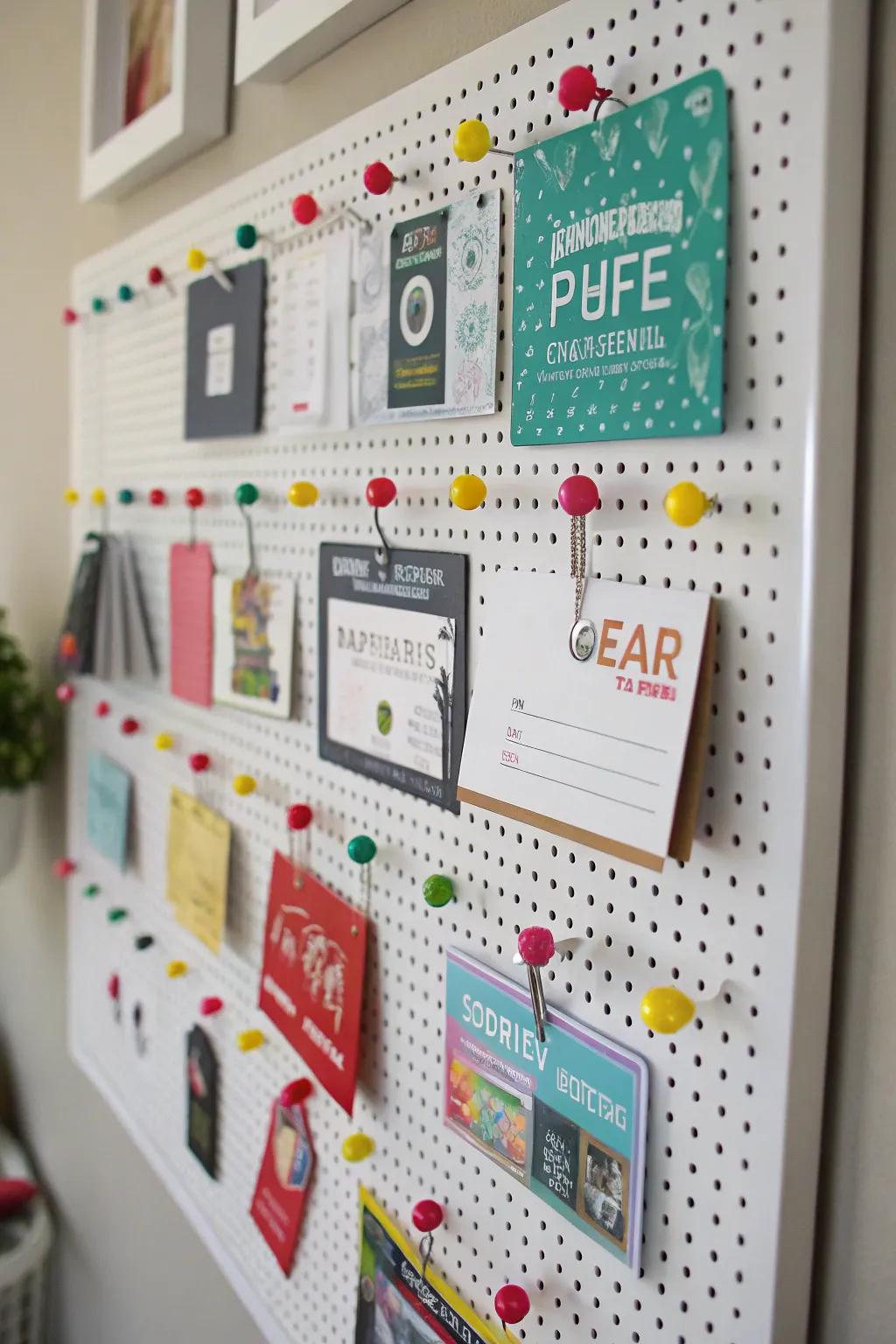 A showcase board delivers an engaging and interactive approach to presenting gift cards.