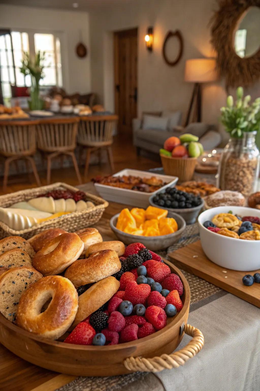 A cozy morning feast great for morning get-togethers.