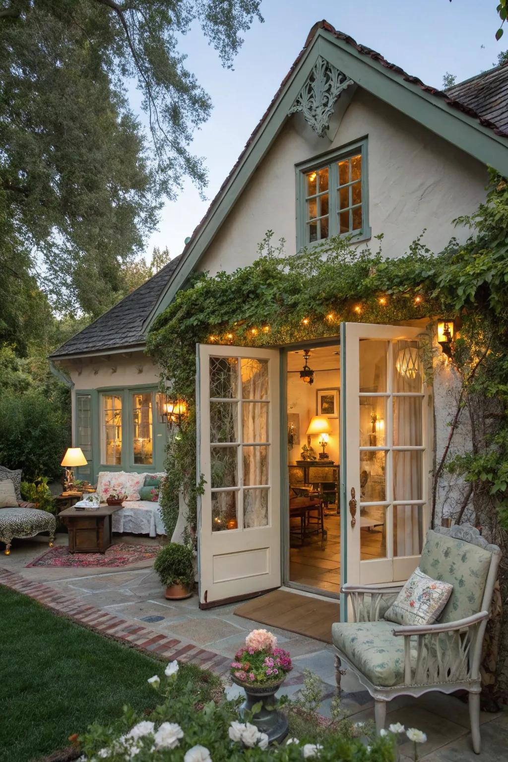 A charming guest house with a cozy cottage look.