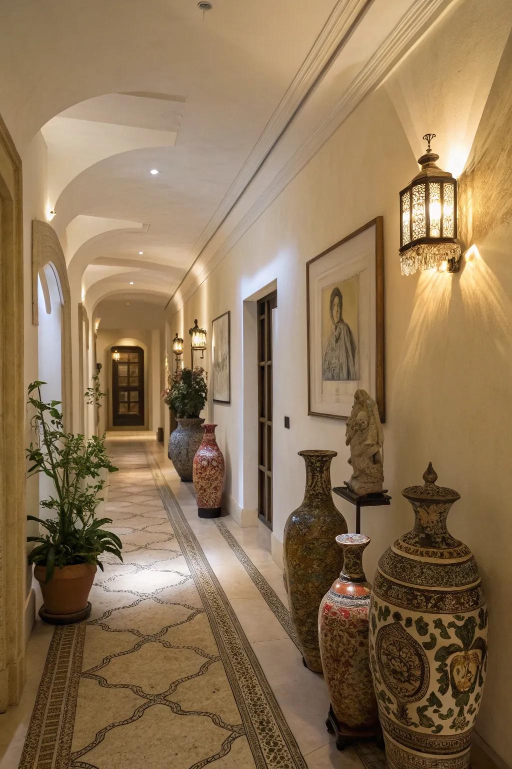 Decorative items add a personal touch to your hallway.