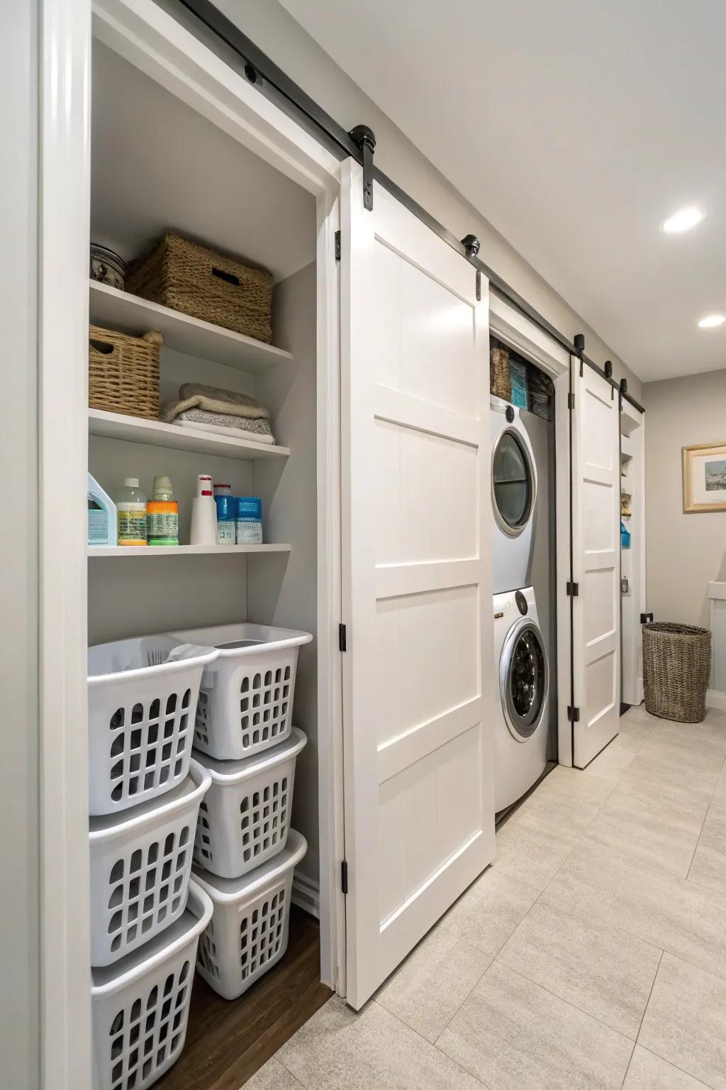 Creative doors make the most of hallway space.