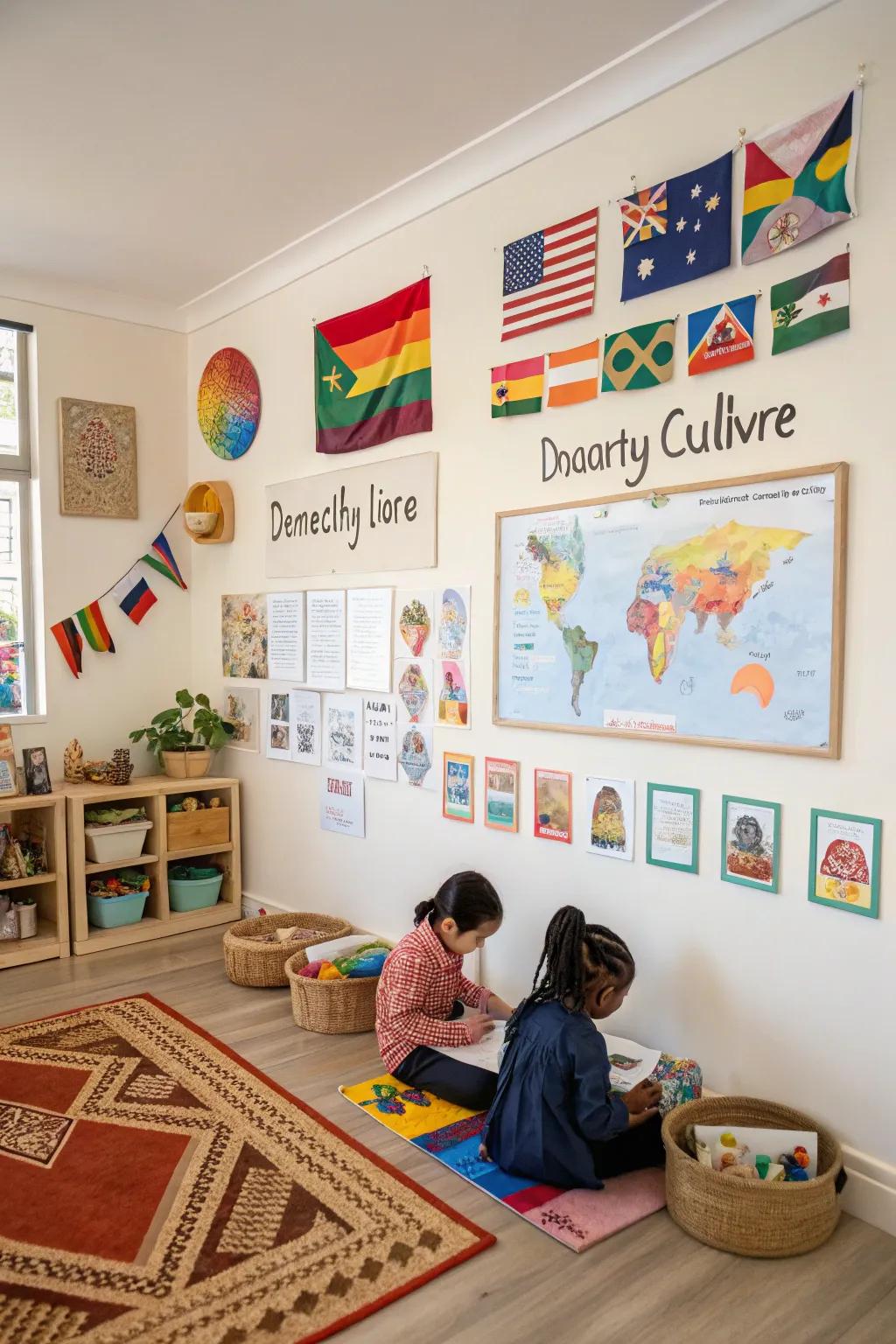 Cultural displays planned to provide inclusive education.