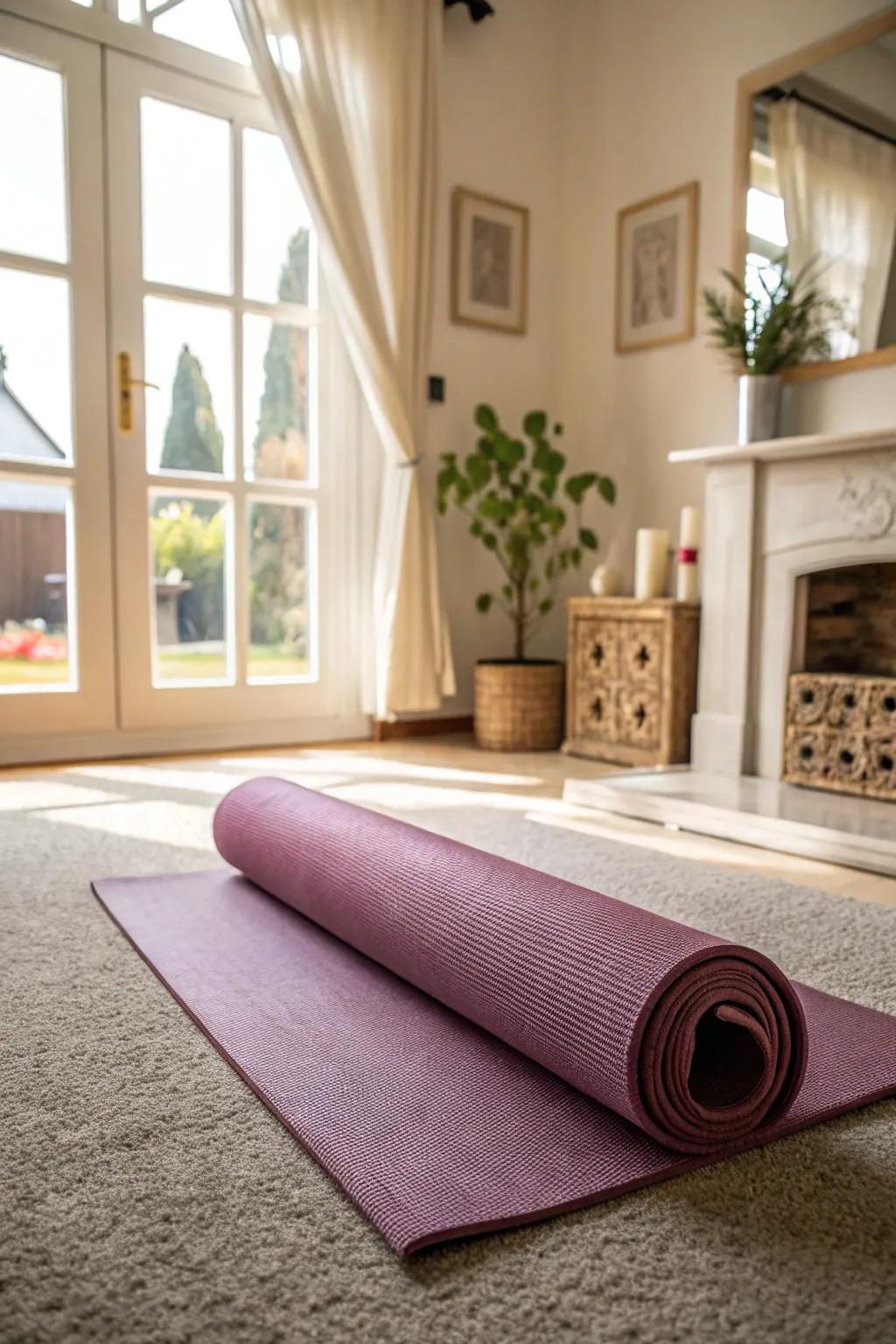 Yoga mat: The base for a balanced routine.