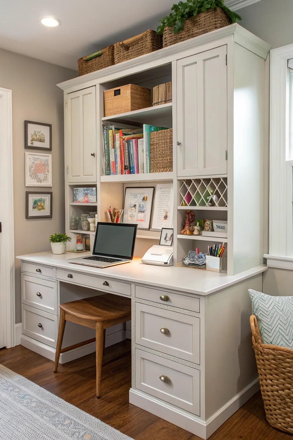 Furniture that does multiple things helps you save space and stay organized.