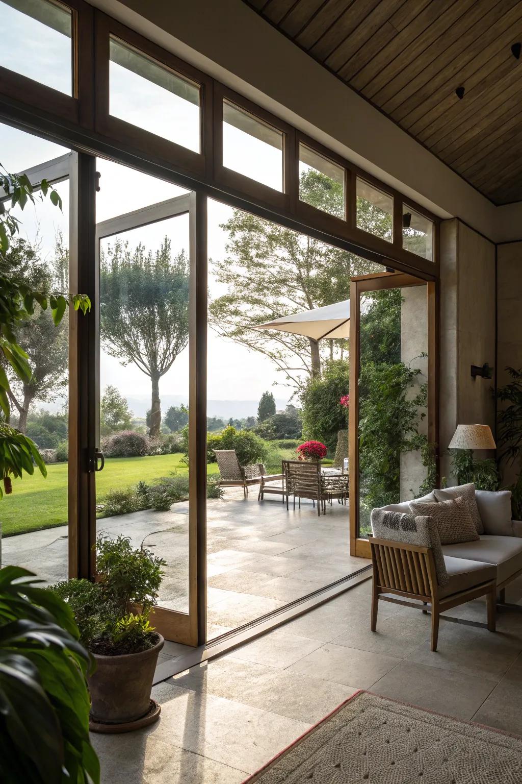 Blur the lines between indoor comfort and outdoor beauty for a unified living experience.