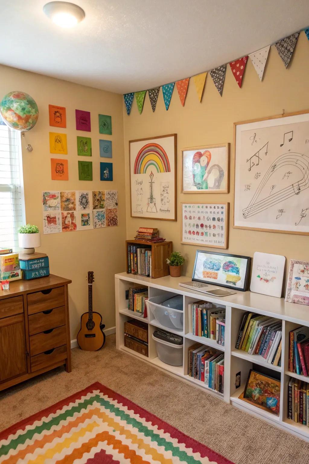 Personalized touches make the homeschool area uniquely yours.