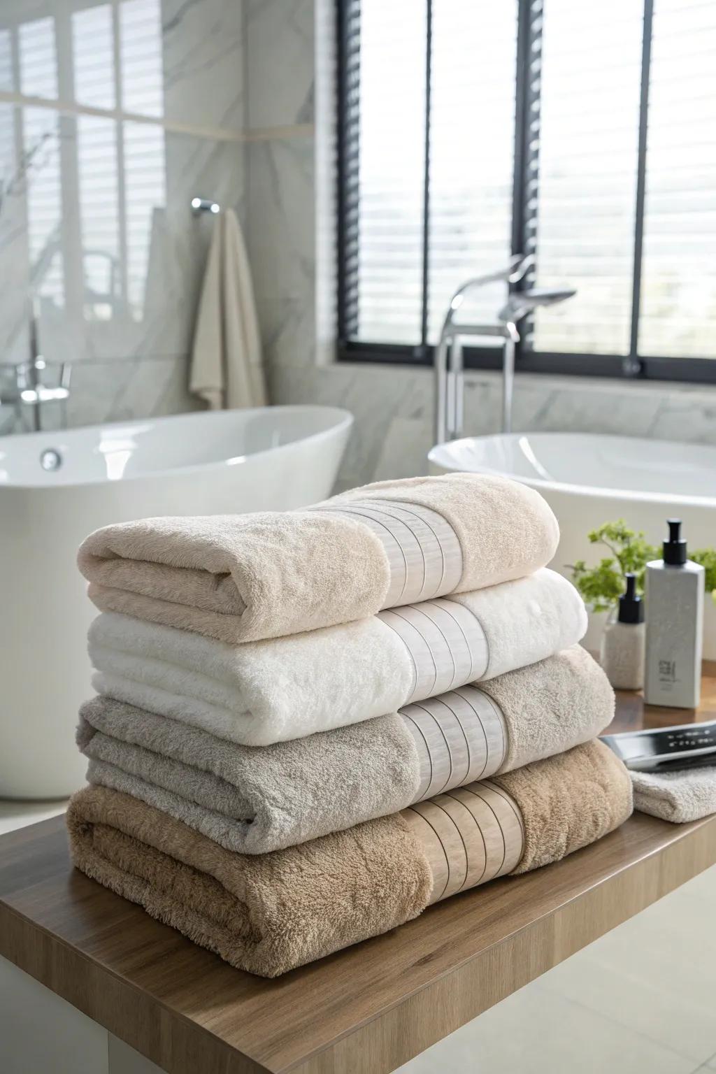 Plush bath towels that bring spa-like comfort to everyday life.
