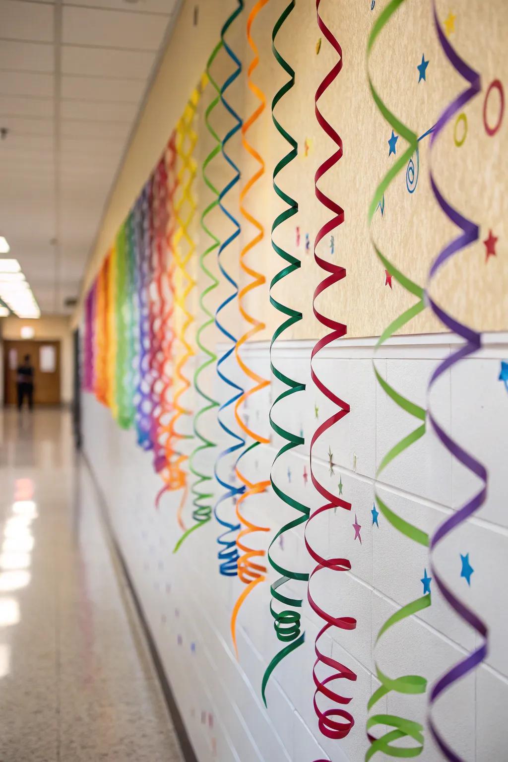 Transform ribbons into wall design with inventive motifs.