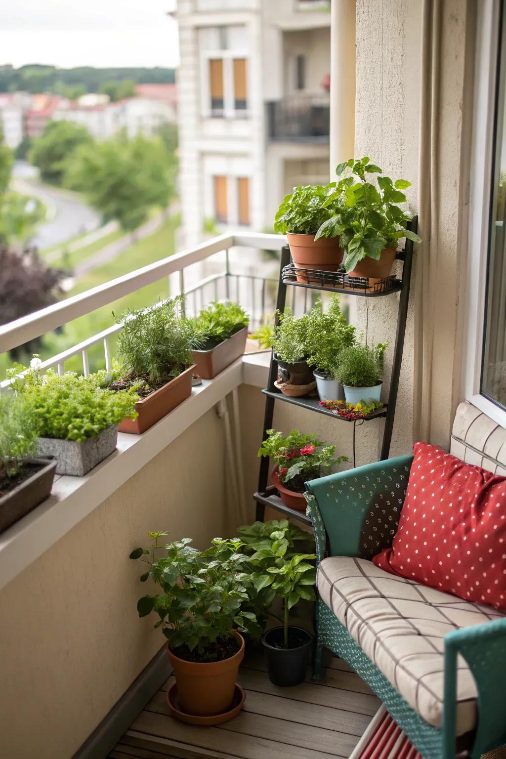Maximize petite spaces through intelligent botanical arrangements.