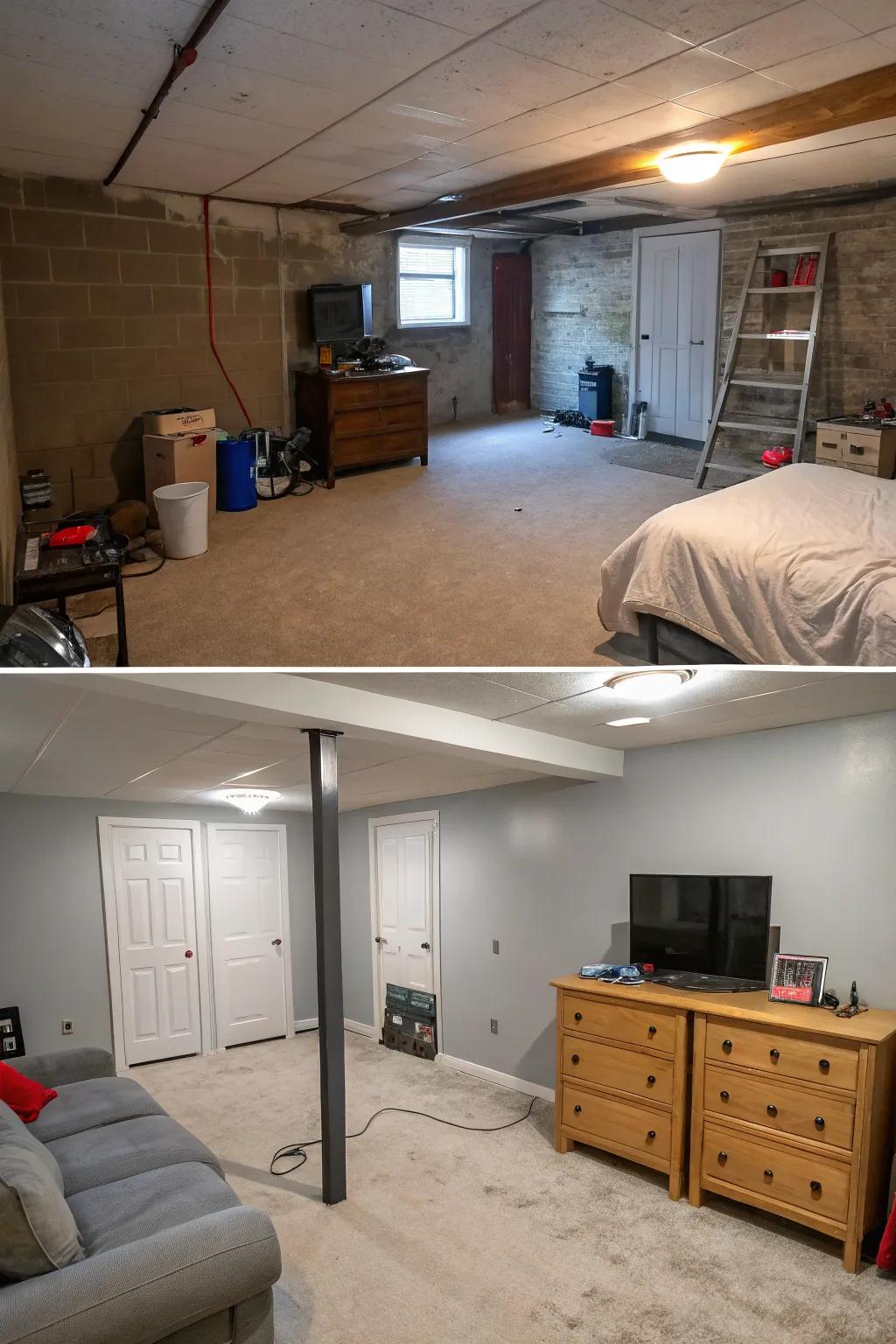 Witness the allure of a basement revitalization.