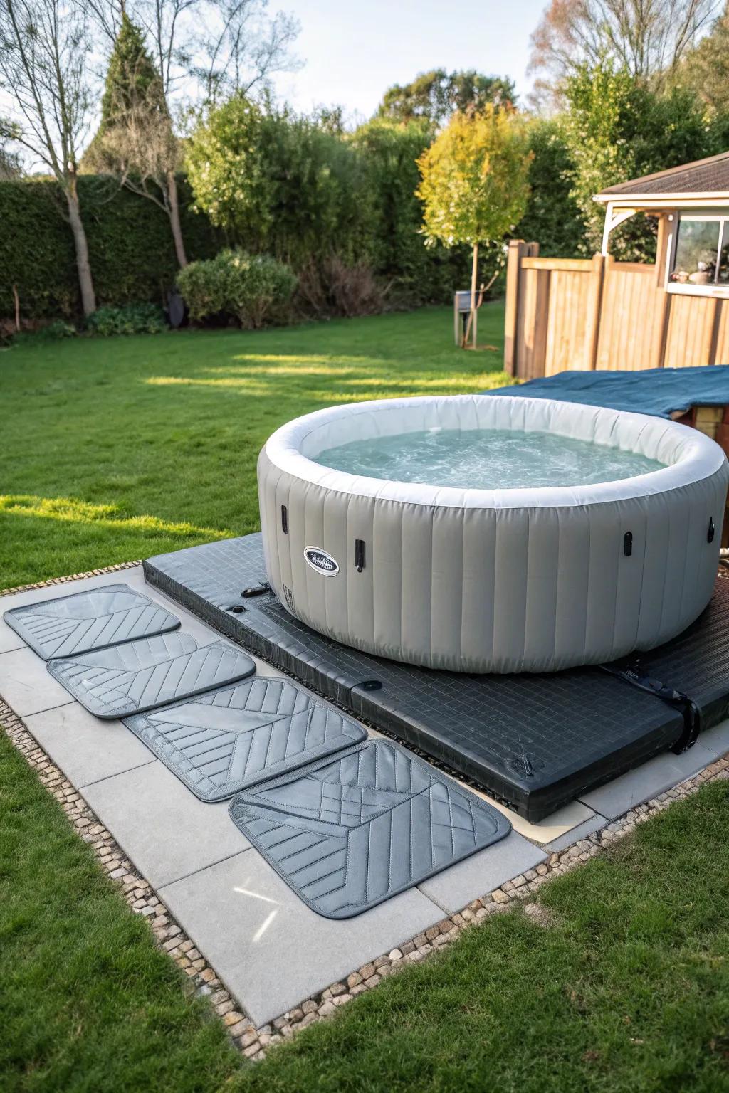 Temperature-holding pads help maintain water temperature efficiently.