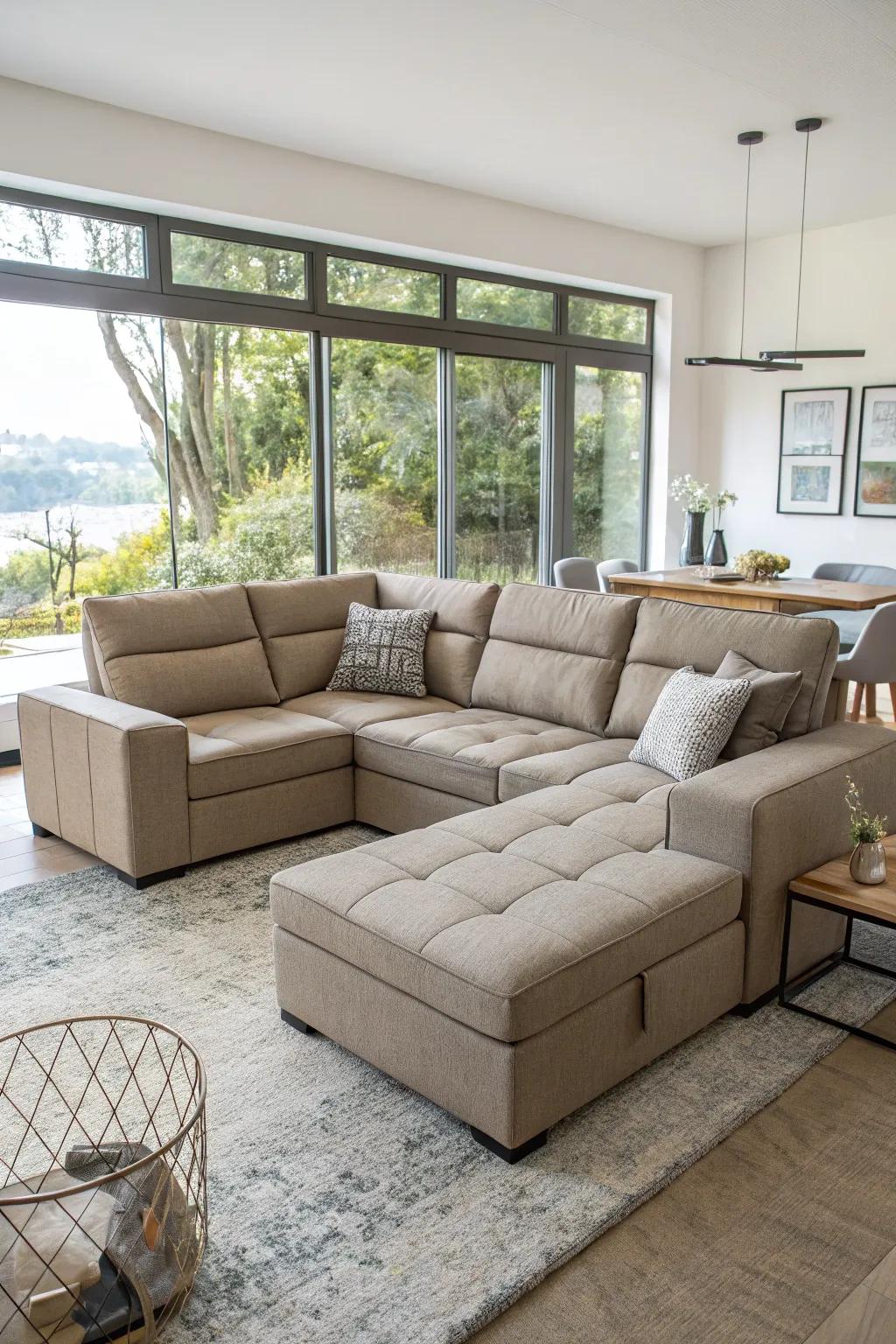 Multi-purpose furniture offers both style and practicality.