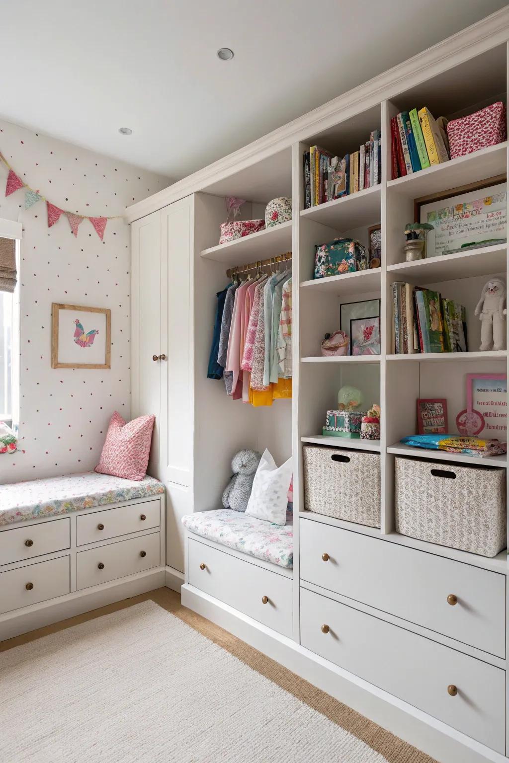 Effective storage solutions for an organized space.