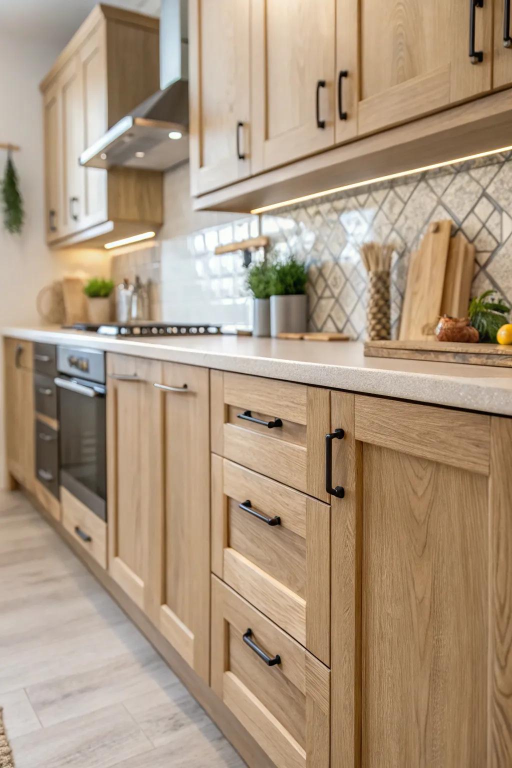 Earth-friendly components provide sustainability and style to the kitchen.