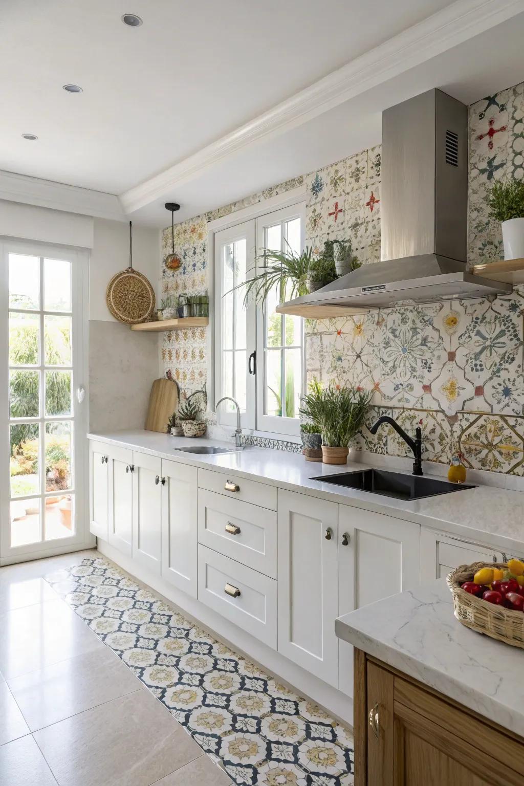 Fresh and clean with light and patterns.