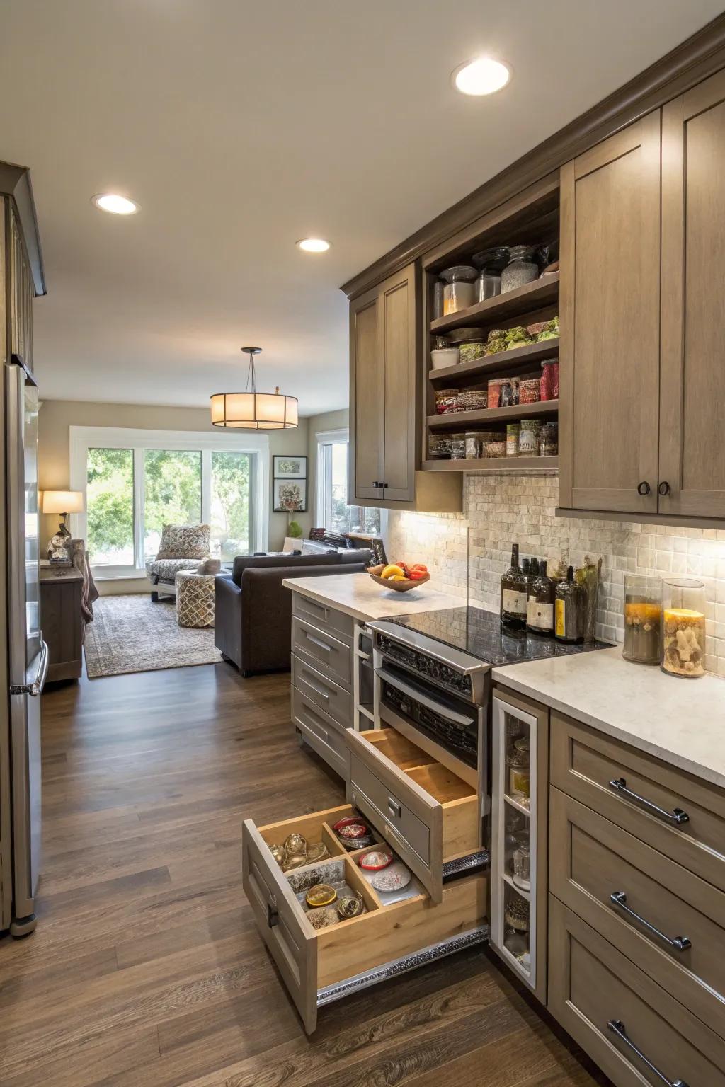 Practical design makes sure the space is neat and welcoming.