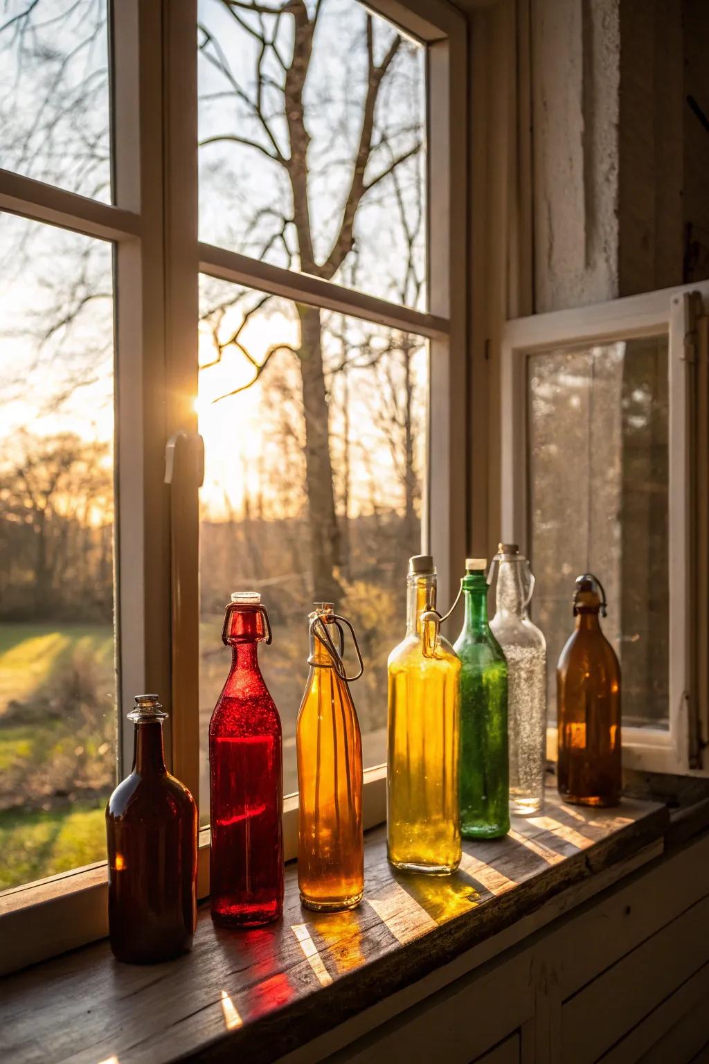 Vitreous flasks fabricate an elegant and playful exhibition.