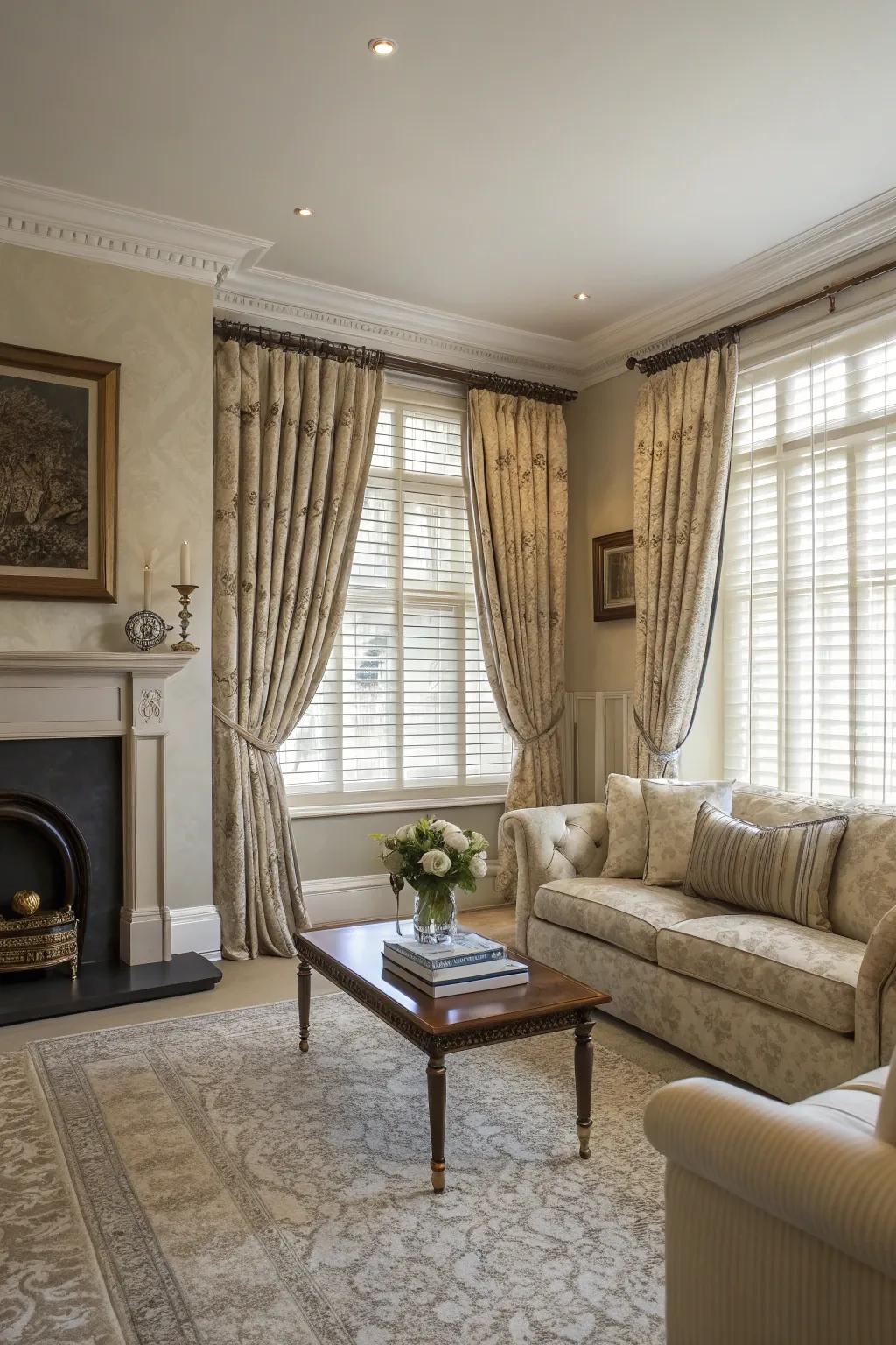 Pinch pleat curtains radiate sophistication and style.