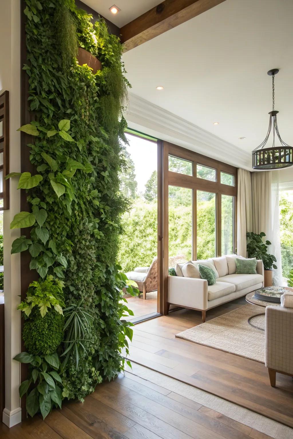 Upright plant panels bring your walls to life.