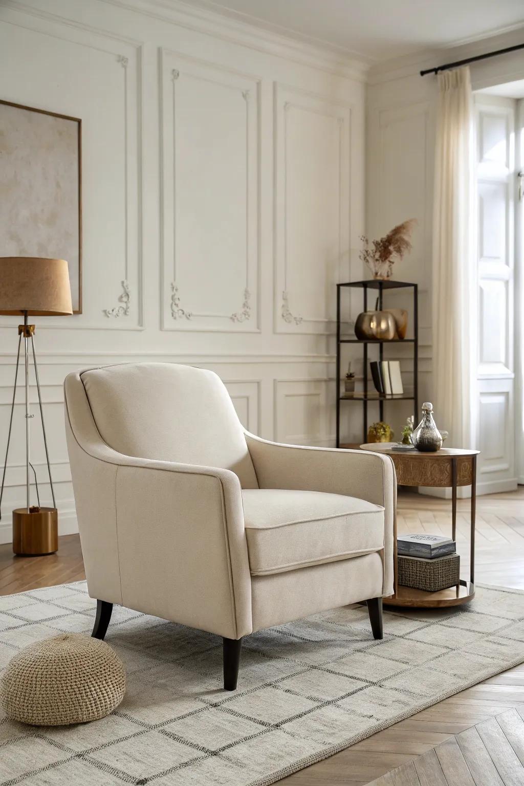 Understatement aligns with ease in refined chair designs.