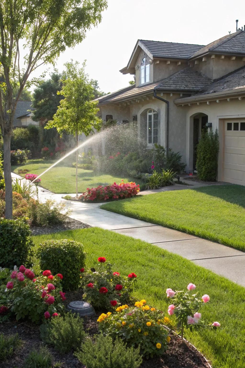 Automatic irrigation keeps your garden hydrated effortlessly.