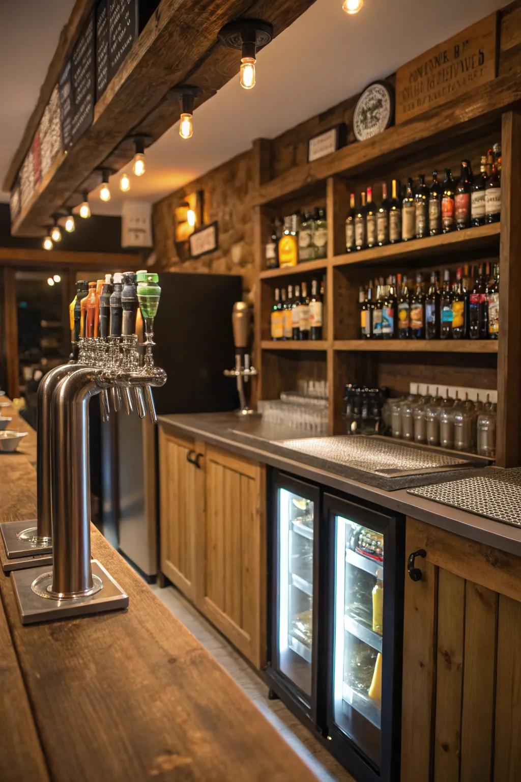 Discover new tastes in your well-appointed craft beer haven.