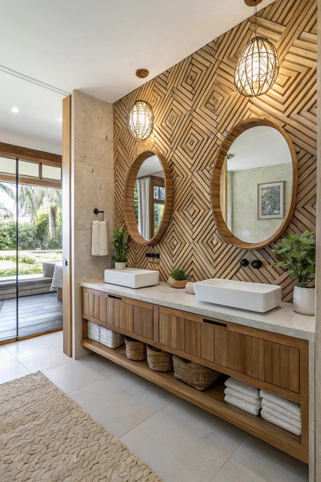 Unique highlight details incorporate character and warmth into your bathroom.