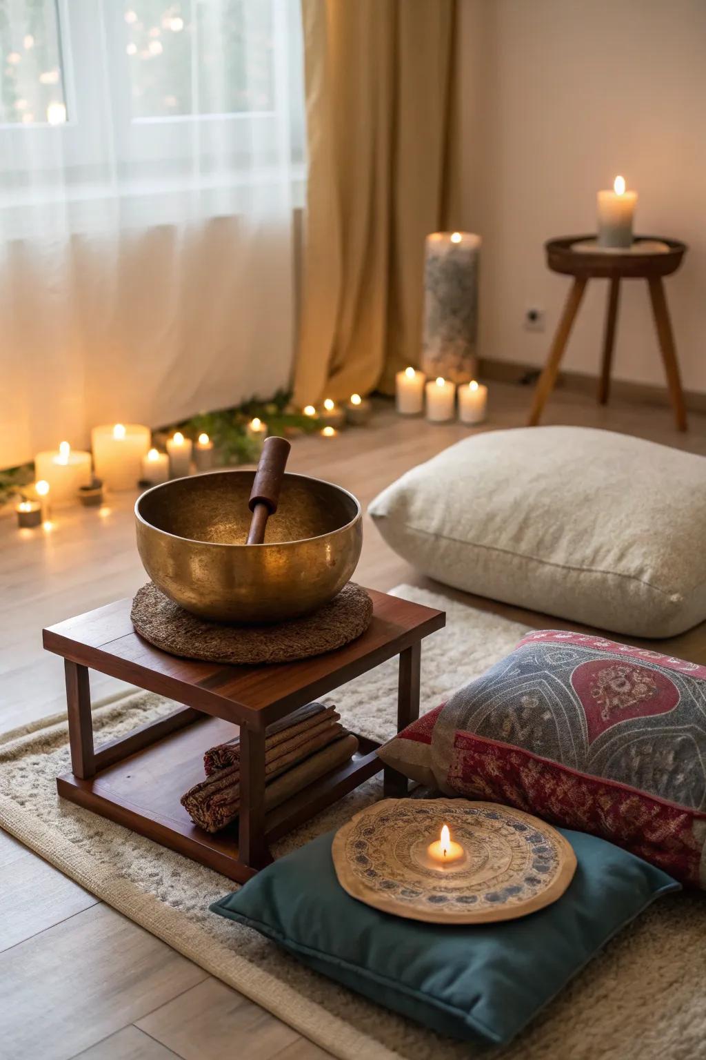 Let peaceful sounds go along with your meditation time.