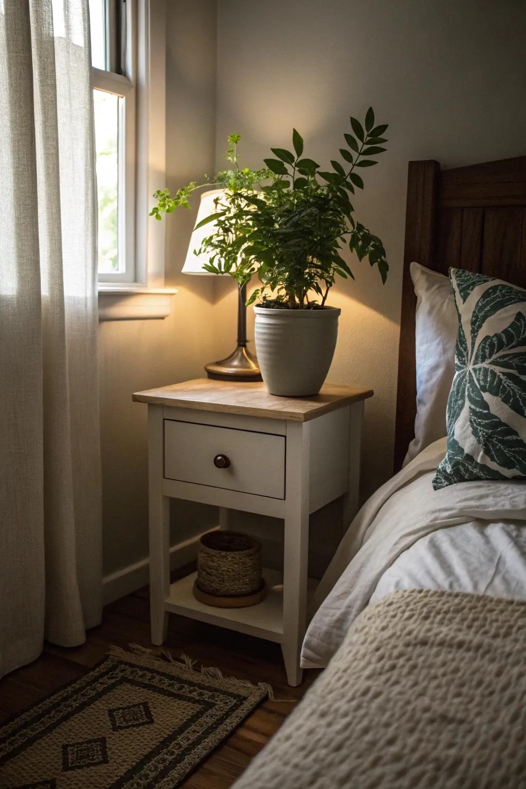 Plants add life and freshness.