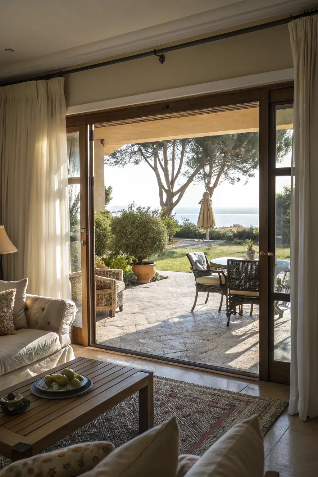 An interior space that effortlessly connects with the outdoors.