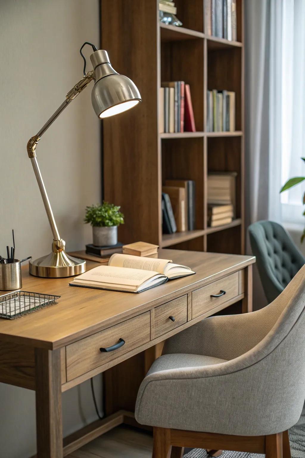 A study rich in texture and material diversity.