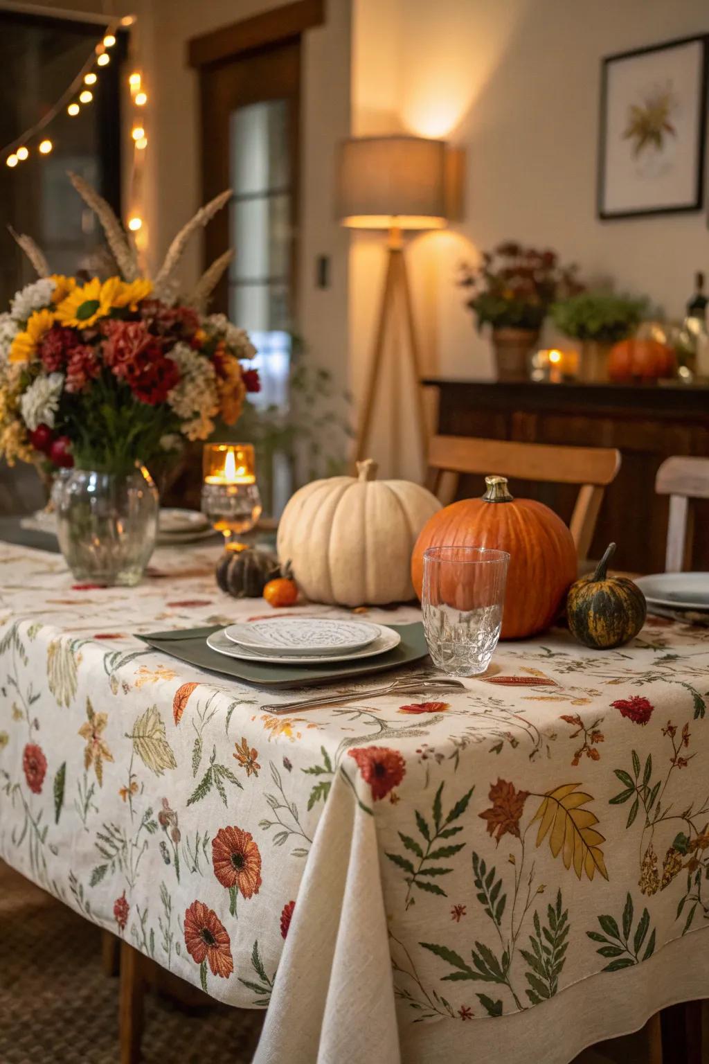 Seasonal table coverings maintain the freshness of your dining space.