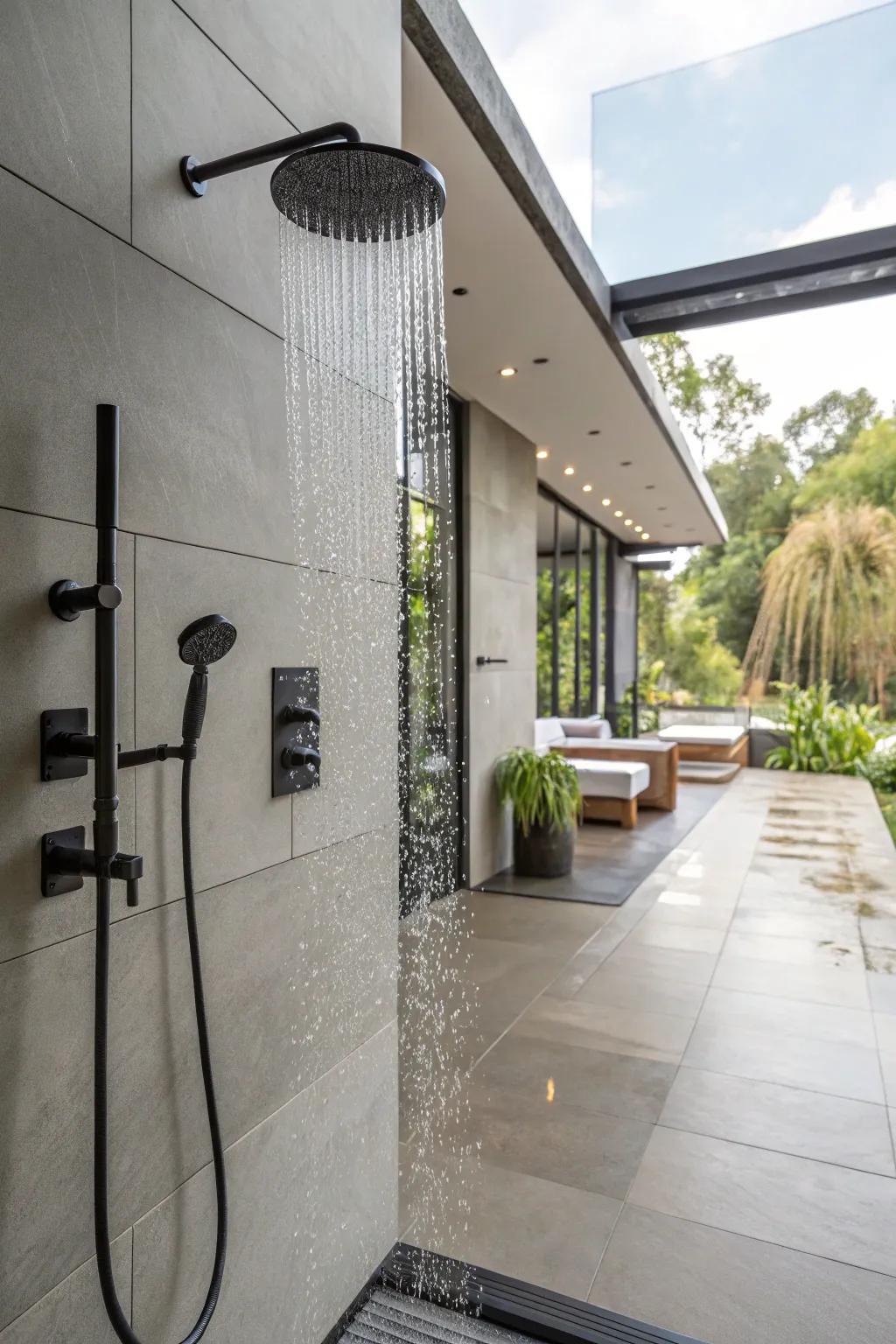 Contemporary fixtures offer a sleek and updated appearance.