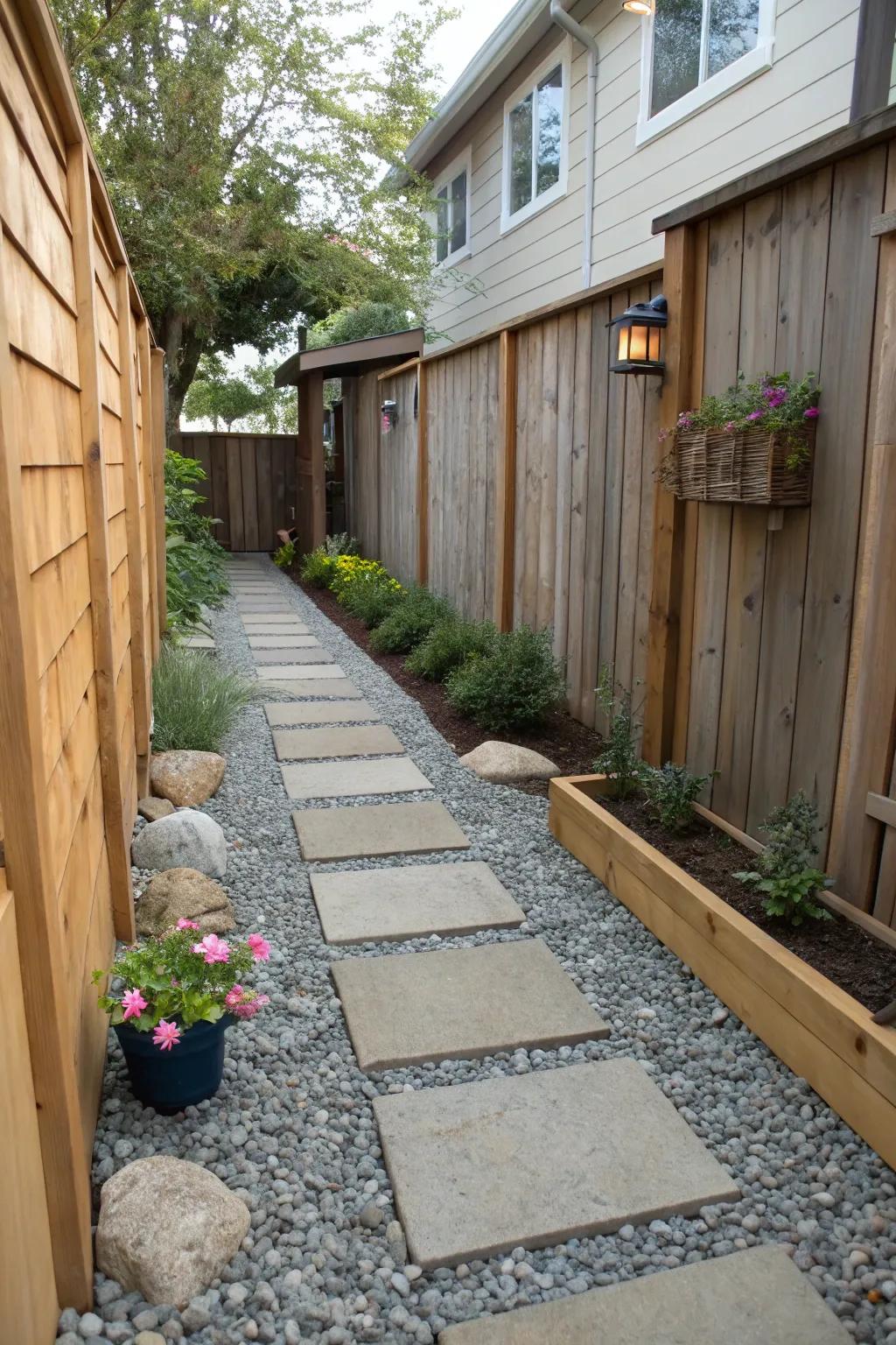 Surfaces craft visual appeal and depth in constricted areas.