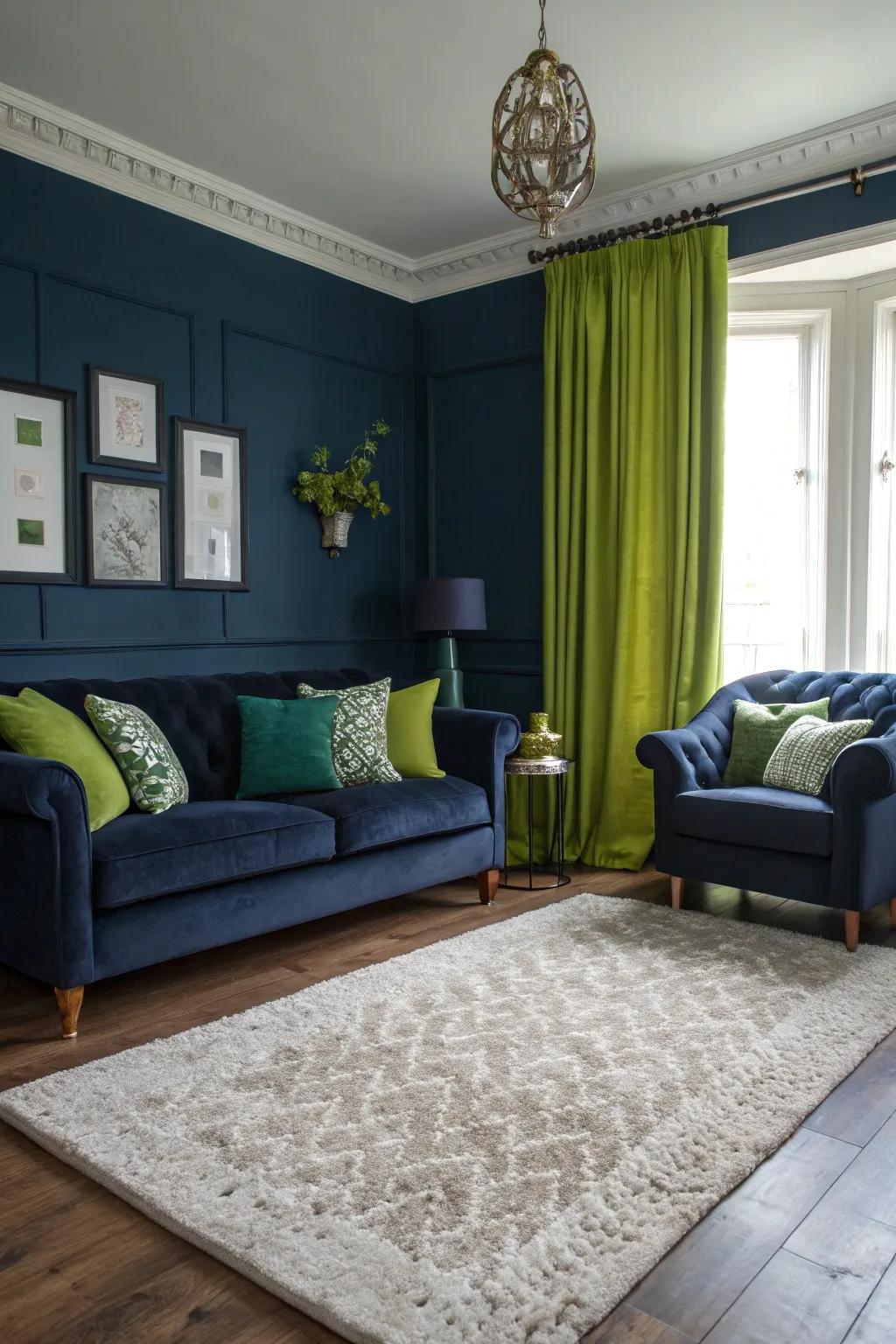 A textured floor covering adds warmth and brings the design elements together.