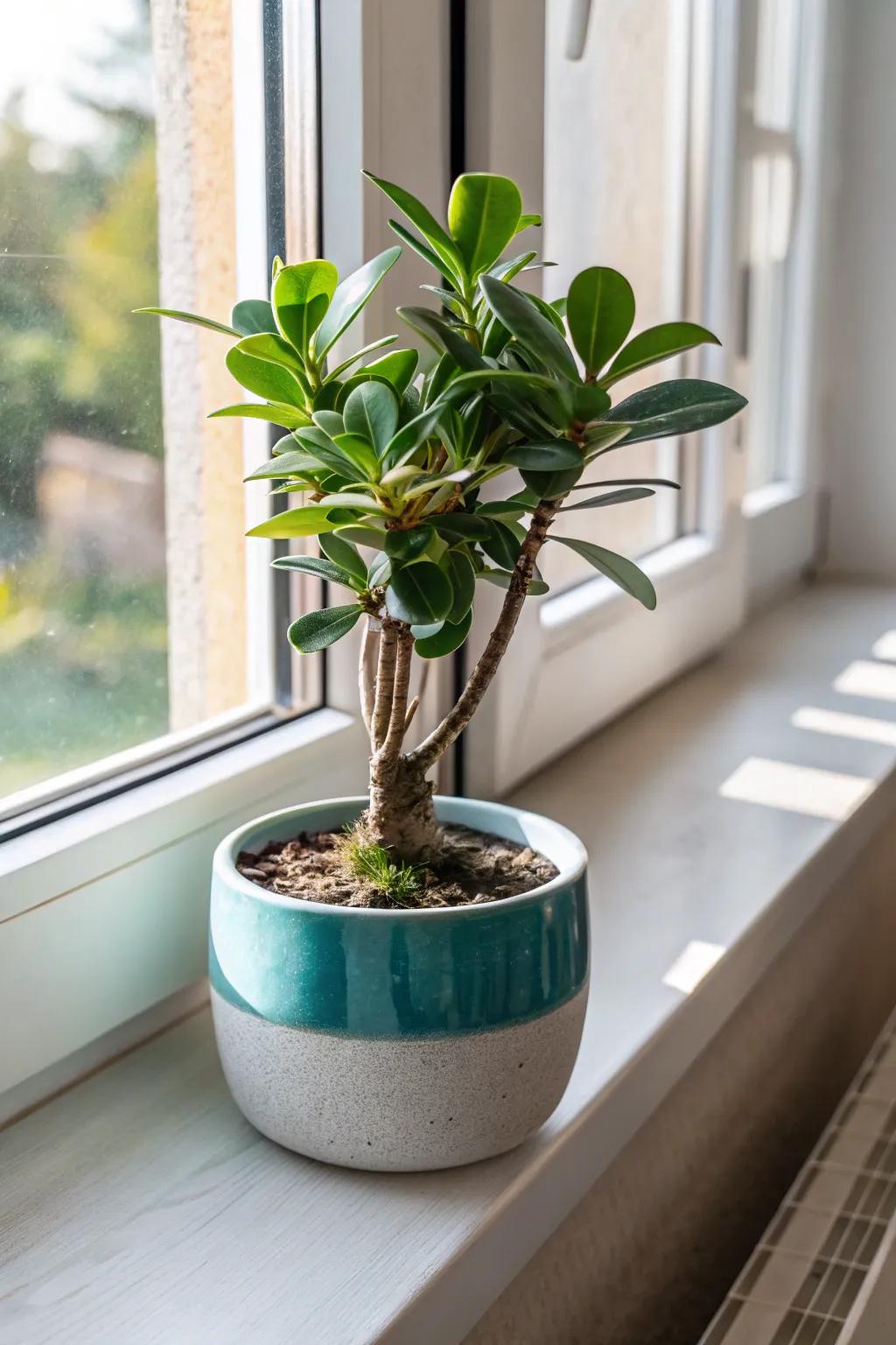 A natural touch with an ornamental plant.