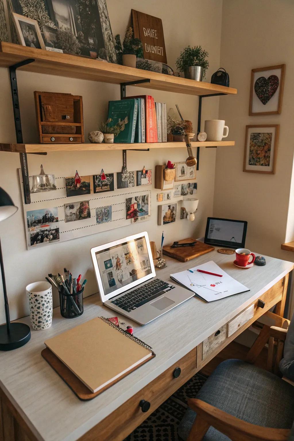 Personal touches make your workspace feel uniquely yours.