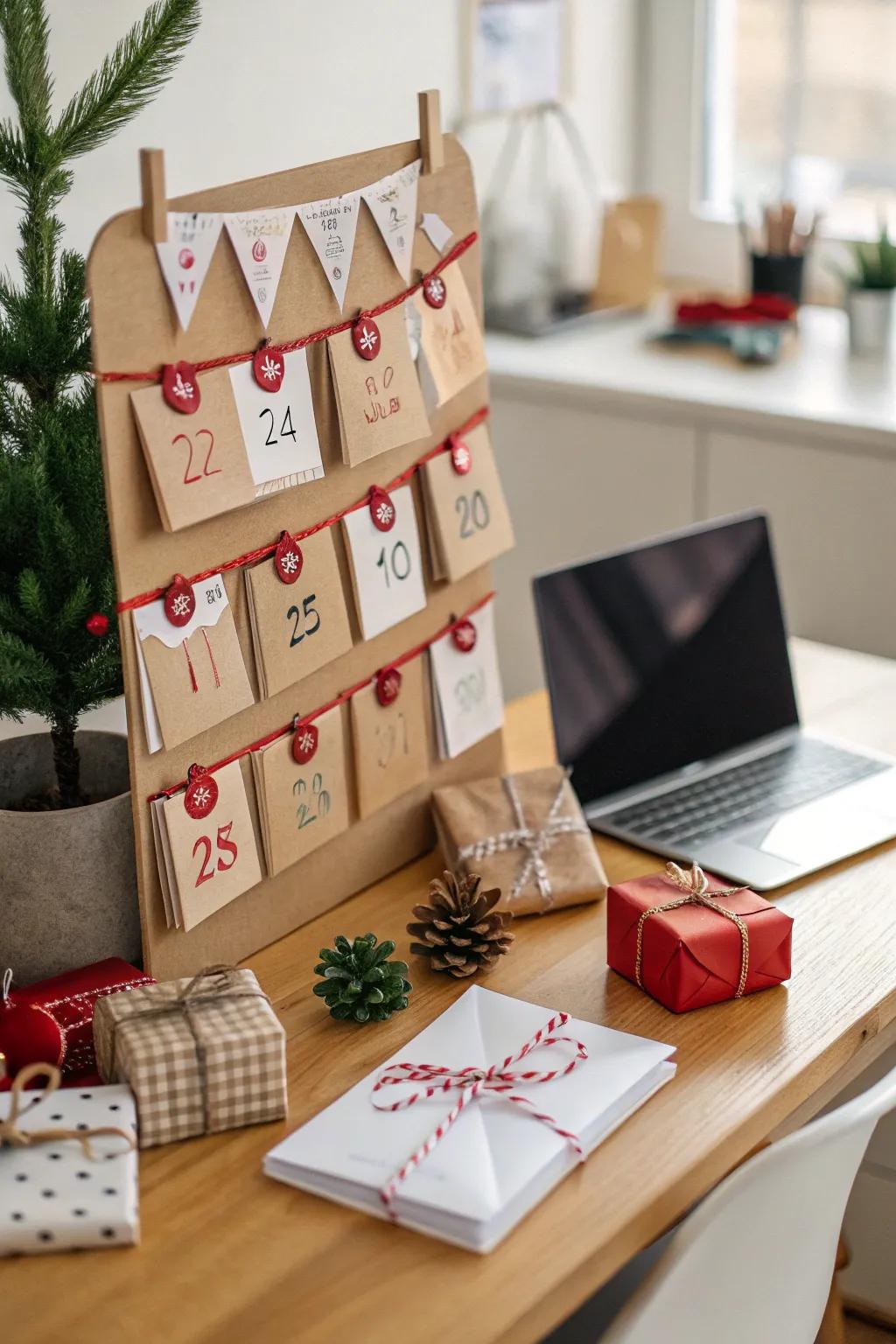 A DIY countdown display contributes daily excitement to your workspace.