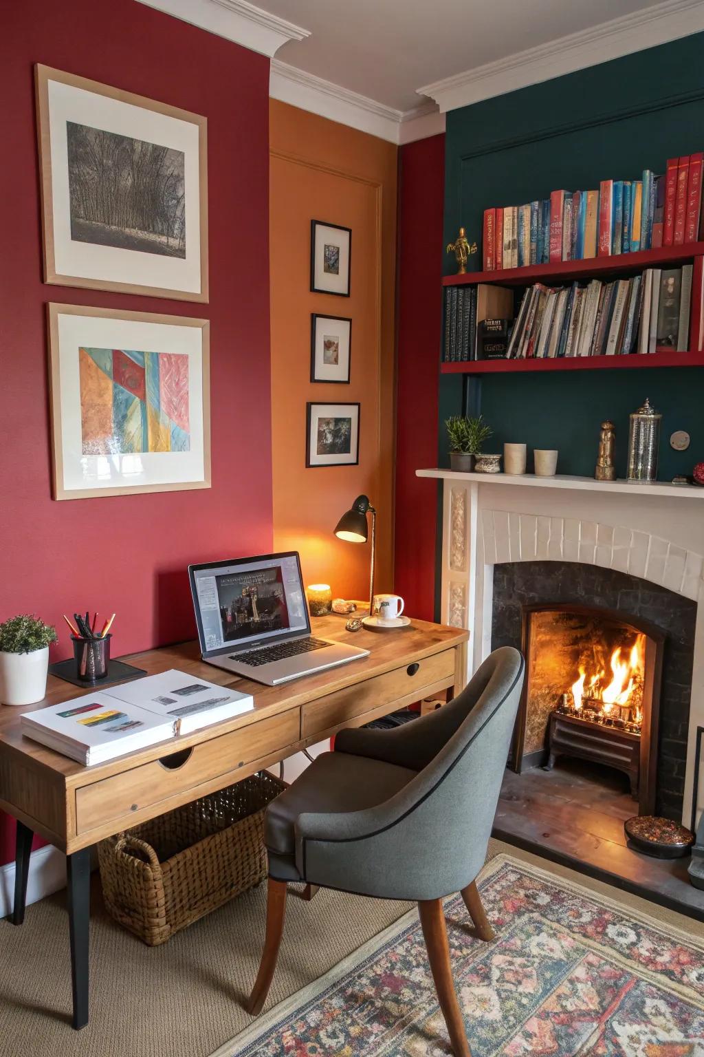 Striking colors establish a vibrant core point.