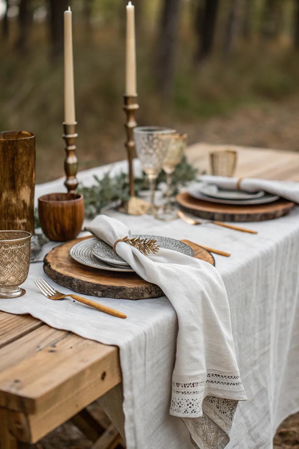 Layers of textures bring dimension and curiosity to your table.