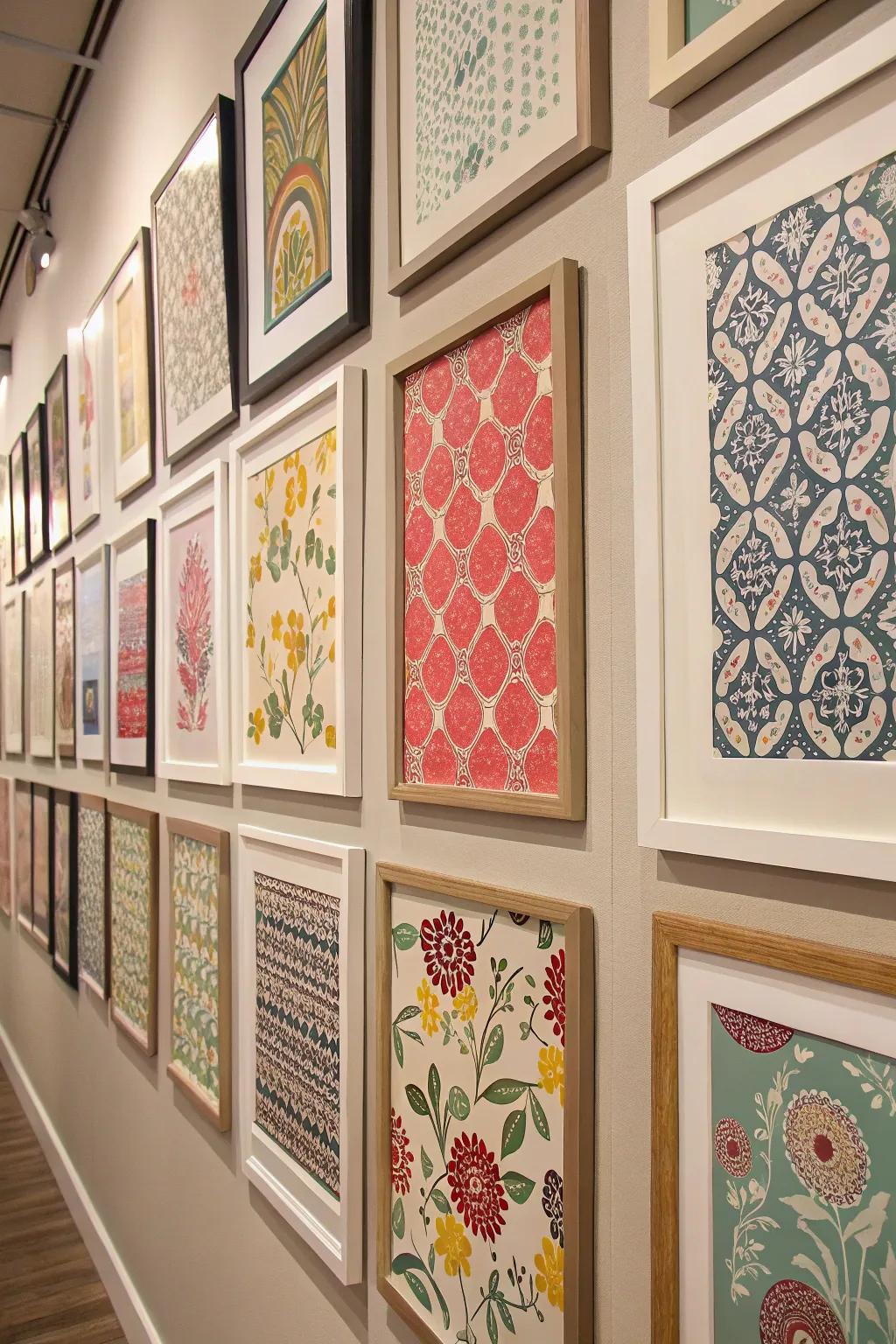 Turn wallpaper into art with framed statement decorations.