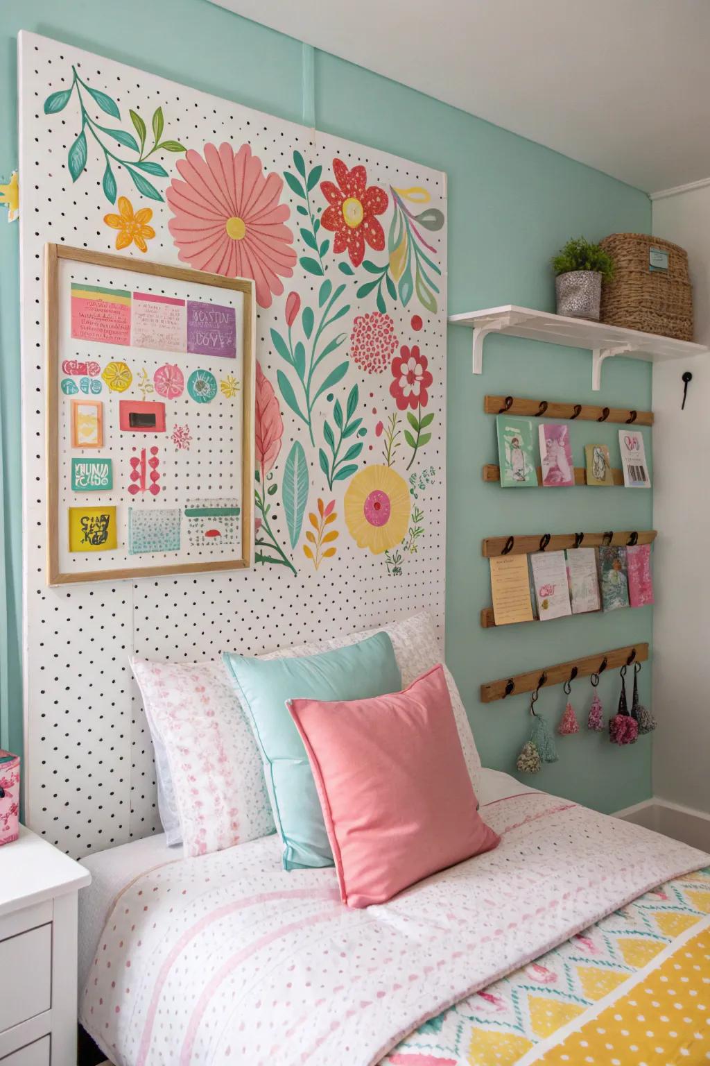 Enhance your room with DIY pegboard d&eacute;cor.