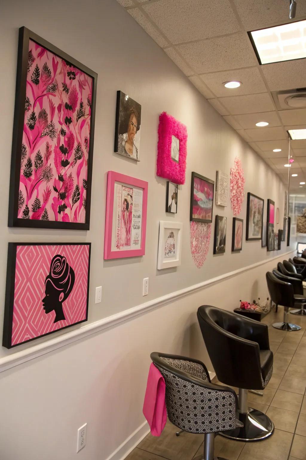 Art pieces that inspire and match the salon&rsquo;s theme.