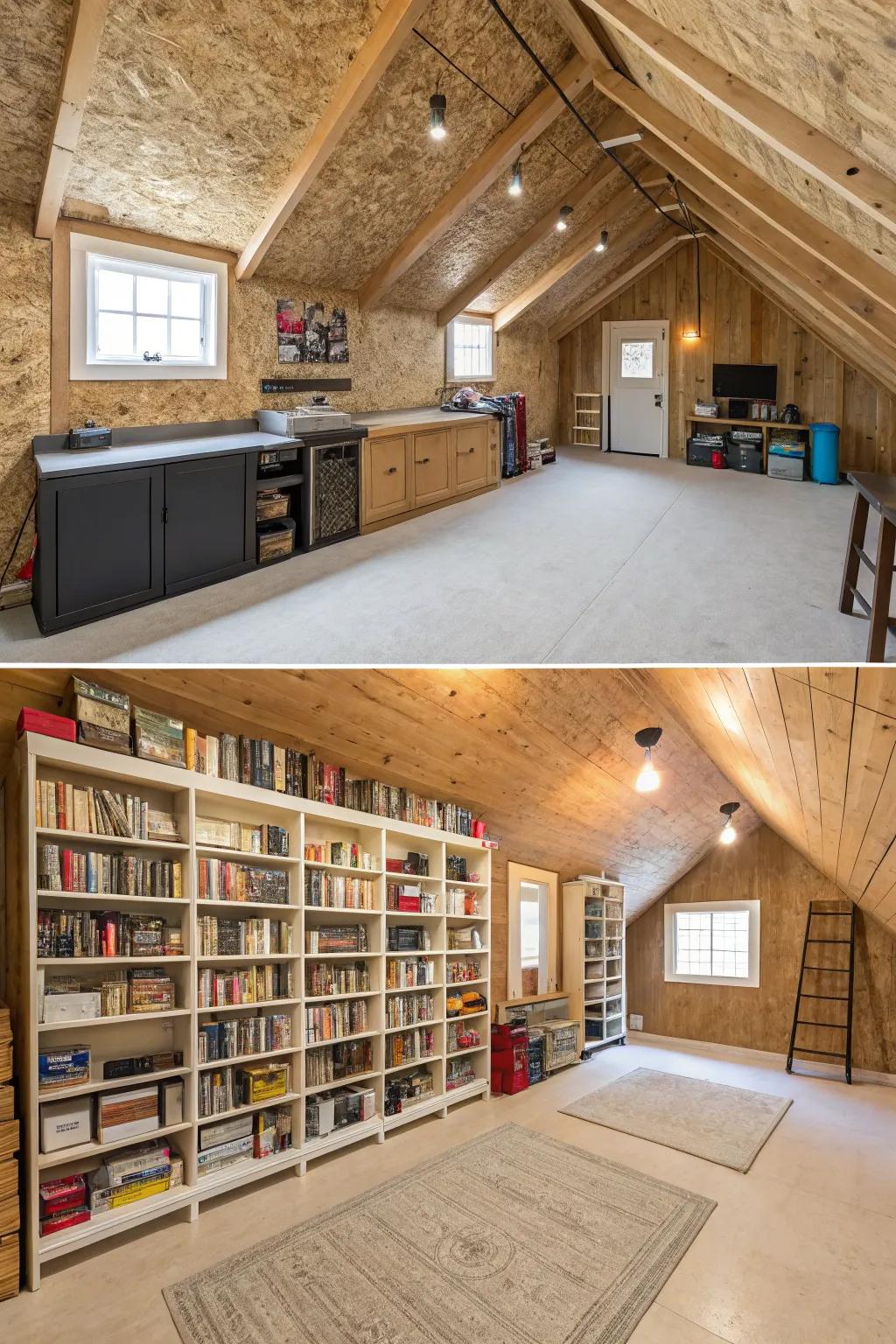 Plywood ceilings demonstrating their versatility across different home spaces.
