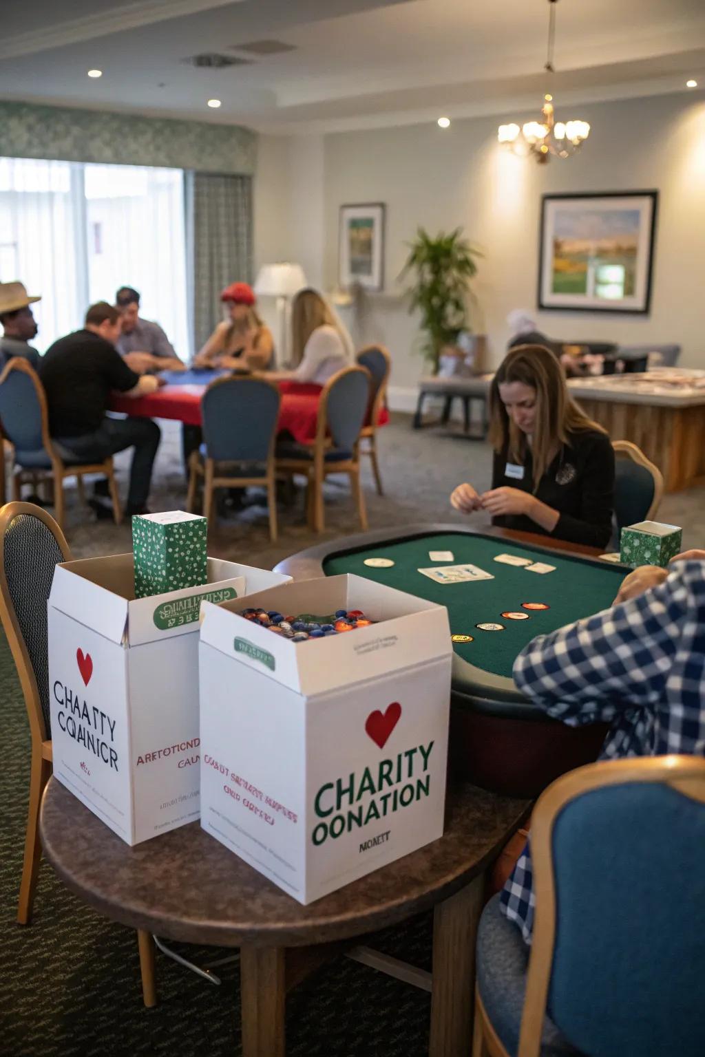 Combine fun with giving through a charity poker game.
