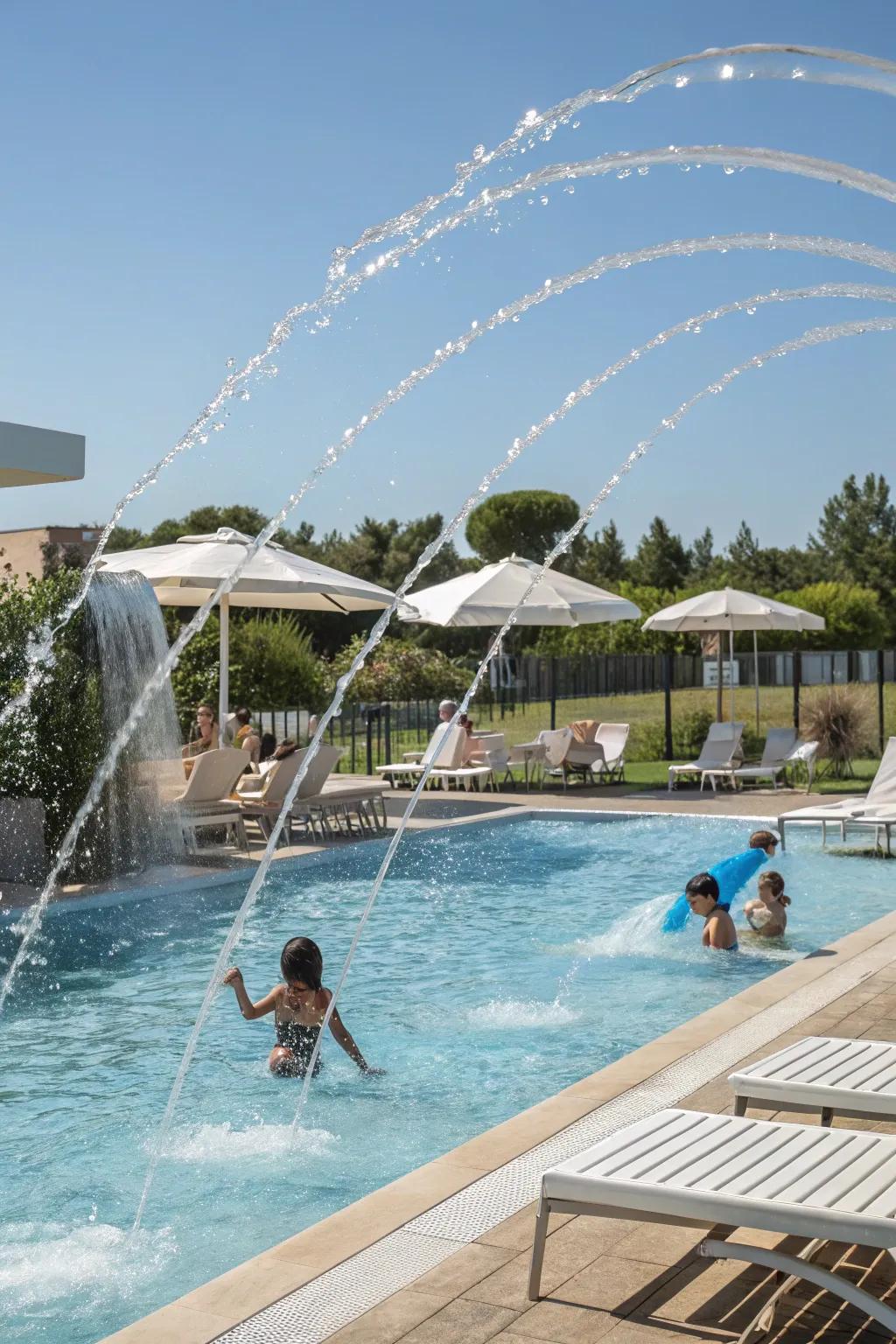 Perimeter jets contribute elegance and enjoyment to your pool space.