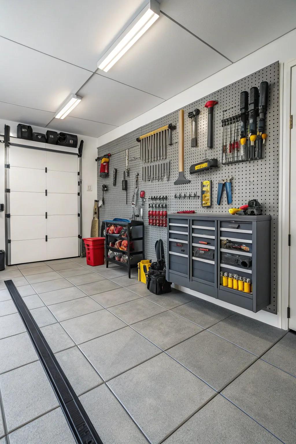 Make your space look deeper with a staggered tile layout.